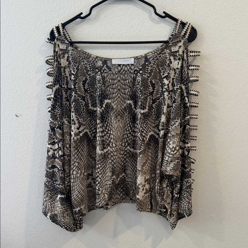 Chic Snake Print Blouse